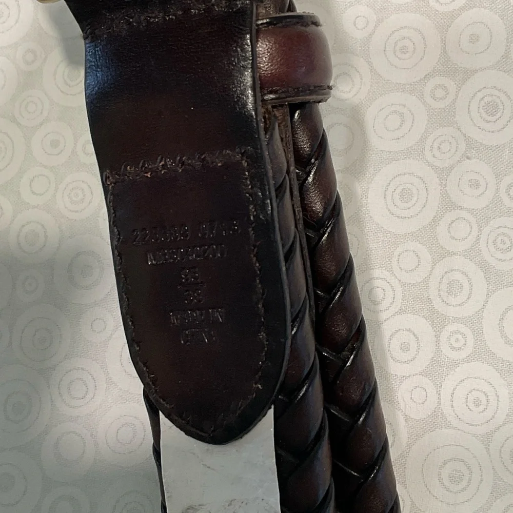 Braided Leather Belt - Brown - Picture 4 of 7